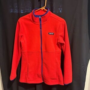 🧥 Lands’ End Red Full-Zip Fleece Jacket (Size XS, 2–4)